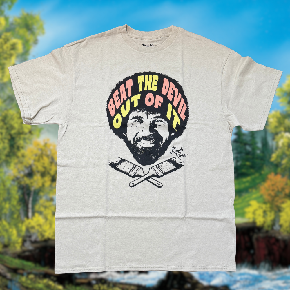 Bob Ross 'Beat the Devil Out of It' Tee, Natural