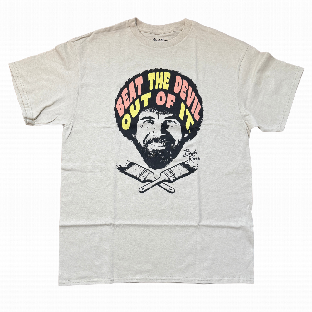 Bob Ross 'Beat the Devil Out of It' Tee, Natural