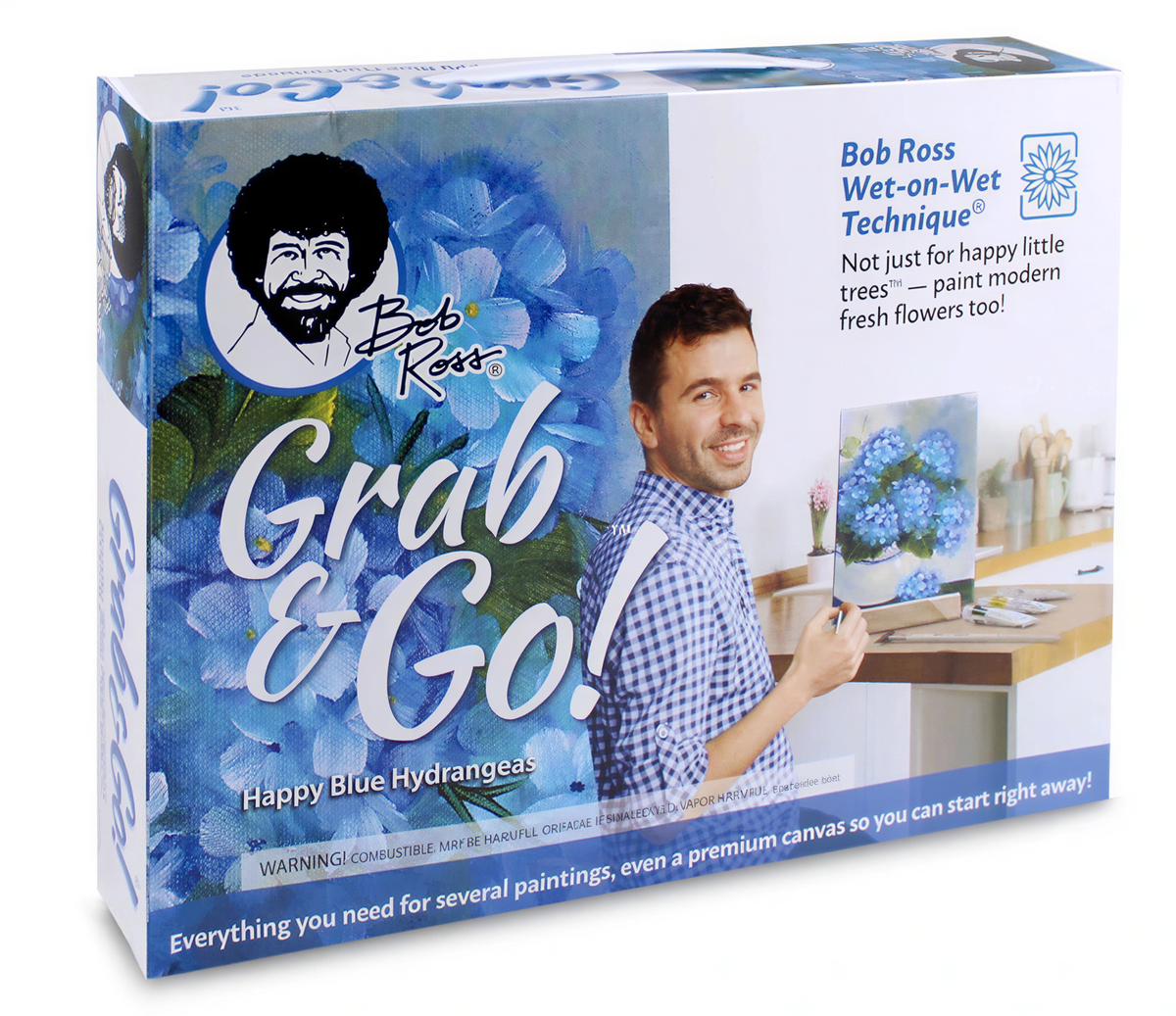 Bob Ross Grab & Go™ Happy Blue Hydrangeas